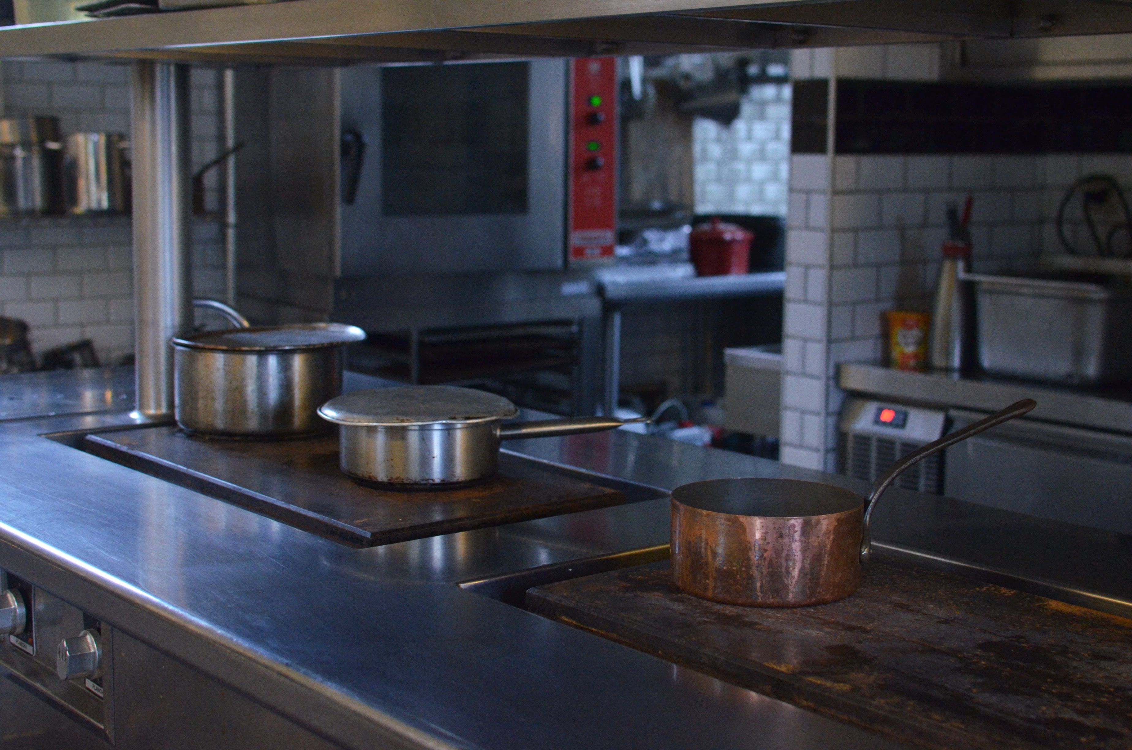 Commercial kitchen inspection area for restaurant pest prevention